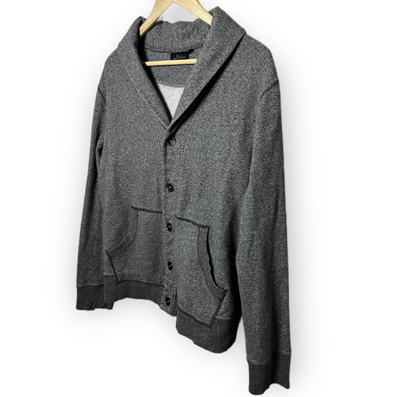 Marc Anthony Men's Heather Gray Long Sleeve Button Front Cardigan Sweater Size M - Picture 3 of 12
